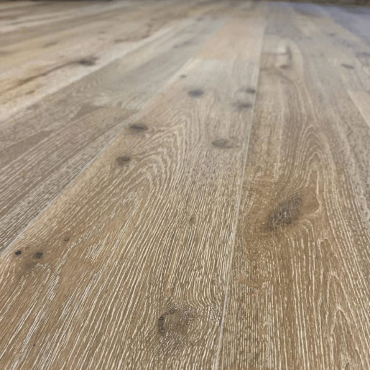 Close up of engineered oak flooring
