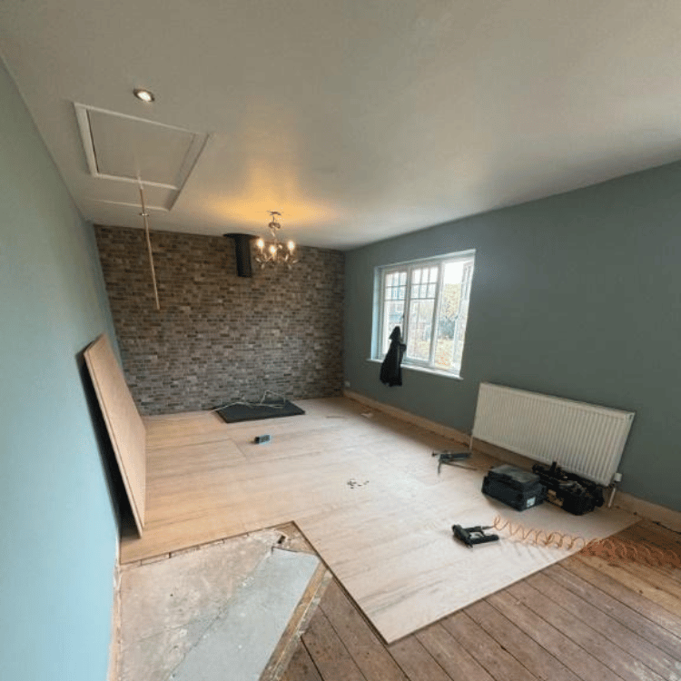 Preparing for an oak floor installation