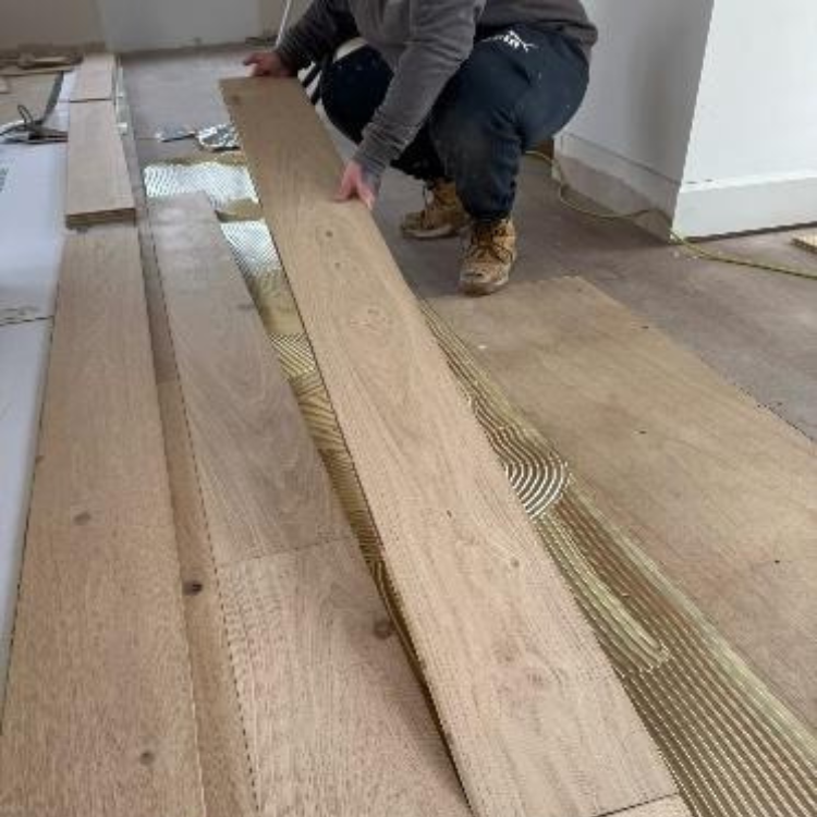 engineered oak floor installation