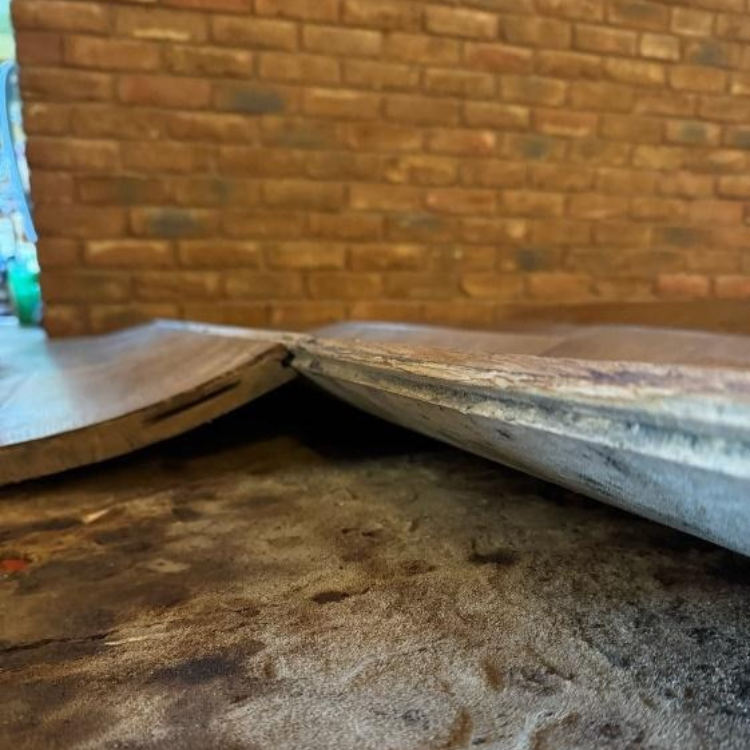 flood damaged oak floor