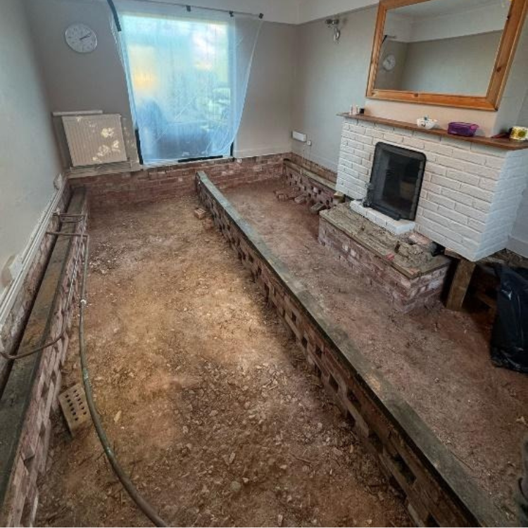 removing all floorboard joists