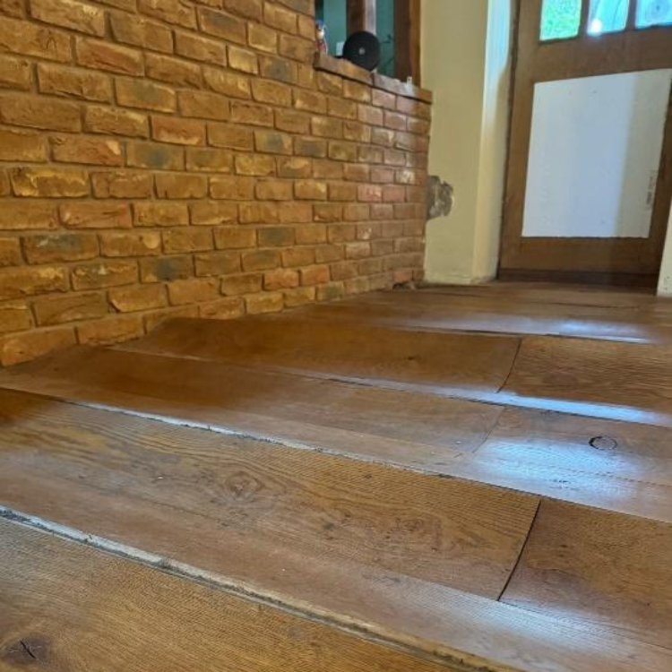 warped french oak flooring