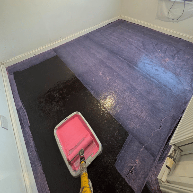 Appyling a Primer Subfloor