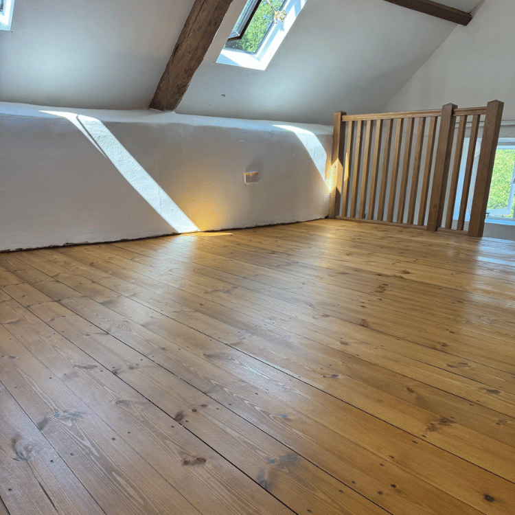 Completed Pine Floorboard Sanding Somerset