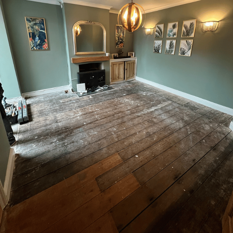Existing floorboards