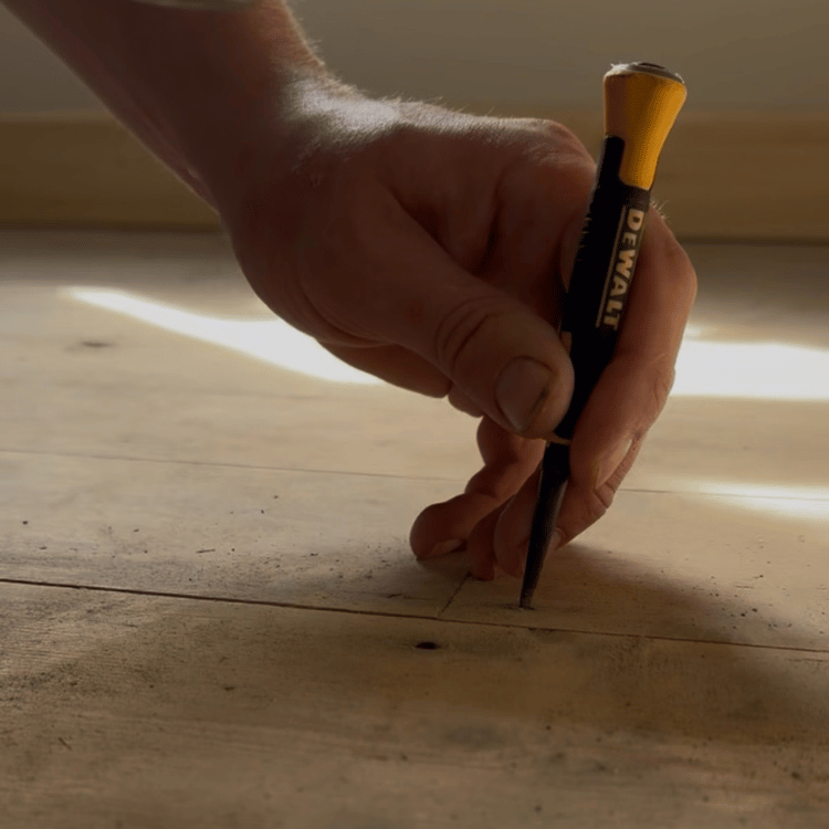 Punching down nails
